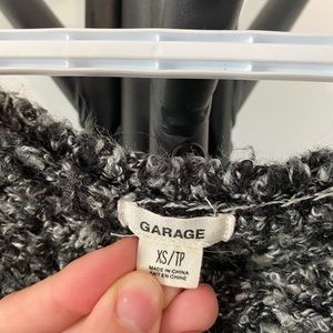 Gray speckled knit sweater